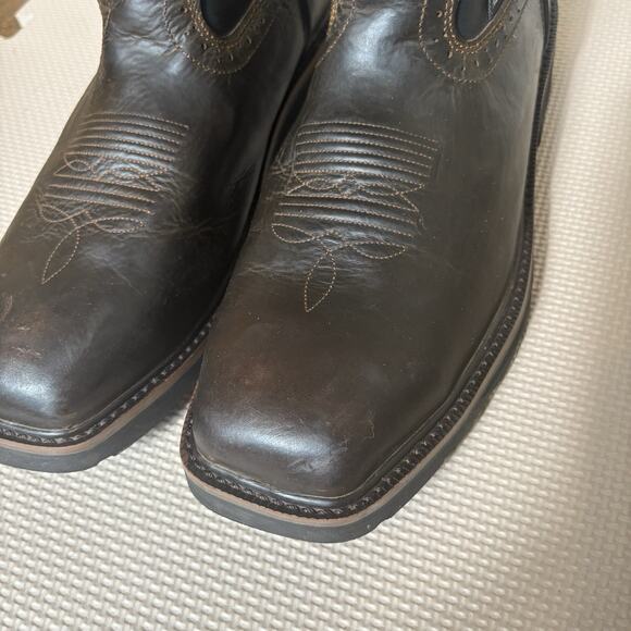 Wolverine Mens Rancher Wellington Work Boot Brown Black Leather Waterproof Sz 14 - Picture 5 of 14